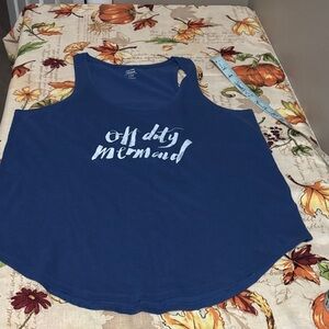 5/$3 Old Navy Women's Navy Tank Top Off Duty Mermaid